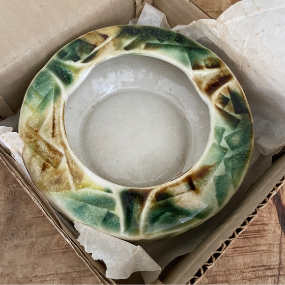 Vintage Japanese Ashtray Ceramic MCM Retro Cigar Cigarette Brand New NIB Japan - Picture 3 of 8